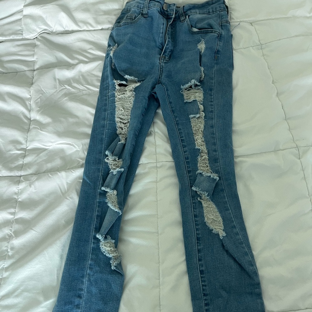 Distressed Blue Women's Jeans
